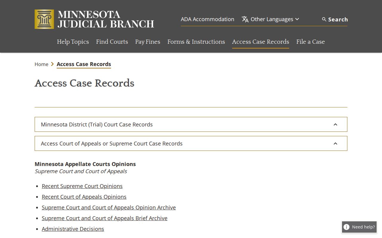 Hubbard County case search public access gateway